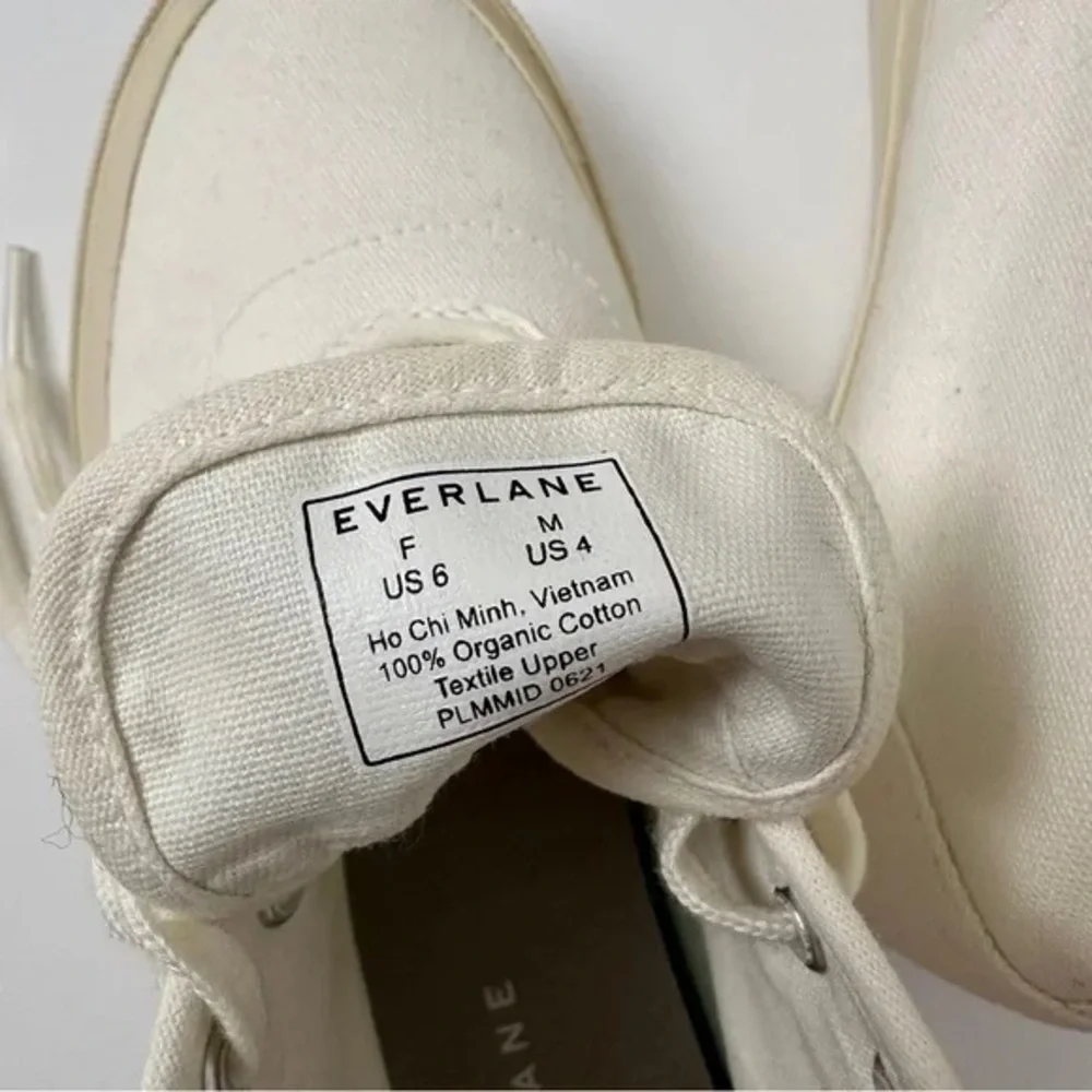 Everlane Off White High-Top Canvas Sneakers 6W / 4M Unisex